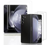 JEHOO pour Samsung Galaxy Z Fold 5 Protection D'écran | Lot de 2+2+2, TPU Souple+ Verre Trempé+ Protection Objectif Caméra, avec Outil d'Alignement, Sans Bulles, Anti-Rayures