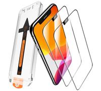 JEHOO Verre Trempé pour iPhone 11/iPhone XR, Une Touche Installation, Film de Vitre Protection d’Écran, Couverture Complète, Kits d'Outils d'Alignement Automatique, HD Clair Sans Bulles, 2 Pièces