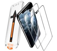 JEHOO Verre Trempé pour iPhone 11 Pro Max/iPhone XS Max, Une Touche Installation, Film de Vitre Protection d’Écran, Couverture Complète, Kits d'Outils d'Alignement Automatique, HD Clair, 2 Pièces