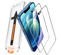 JEHOO Verre Trempé pour iPhone 12/iPhone 12 Pro, Une Touche Installation, Film de Vitre Protection d’Écran, Couverture Complète, Kits d'Outils d'Alignement Automatique, HD Clair Sans Bulles, 2 Pièces