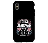 Jehovah's Witness Trust Jehovah Heart Proverbs 3:5 JW ORG JW Coque pour iPhone X/XS