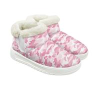 Jeiento Bottes de neige à enfiler pour femme - Chaudes - Antidérapantes - Chaussures de marche plates pour intérieur et extérieur, camouflage, 41 EU