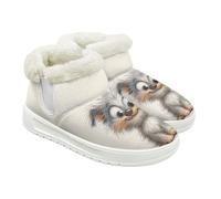 Jeiento Bottes d'hiver à motif animal pour femme - Bottines de neige confortables et chaudes - Chaussures d'extérieur à enfiler, Adorabel Cat, 40 EU