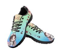 Jeiento Chaussures de course sur route à motif floral pour femme en maille respirante Chaussures de sport à lacets pour le travail, les voyages, Flower Beauty Nurse Flroal, 39 EU