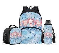 Jeiento Ensemble de cartable de dessin animé pour l'école primaire avec sac à déjeuner, porte-bouteille d'eau, pochette pour garçon et fille, Dinosaure de l'univers, Taille unique, Sacs à dos de jour