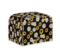 Jeiento Housse de grille-pain jaune tournesol blanc marguerite blanche 4 tranches de petit pain housse de four anti-poussière accessoires de cuisine The Pioneer Woman