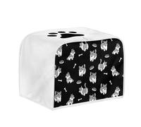 Jeiento Housse de grille-pain pour chien Crogi gris avec empreintes de pattes de chien, sac de rangement pour grille-pain 2 tranches de petit pain, accessoires de cuisine The Pioneer Woman