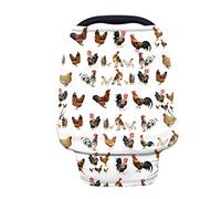 Jeiento Housse de protection de siège de voiture pour bébé maman et allaitement, auvent de poussette, blanc