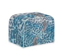 Jeiento Housse de protection pour grille-pain à 2 tranches de tigre - Imprimé léopard bleu - Cadeau idéal pour maman - Petit pain - Housse de protection pour petits appareils électroménagers