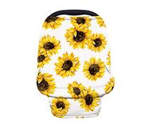 Jeiento Housse de siège de voiture pour bébé - Couverture d'allaitement pour maman - Tournesol - Coussin de protection élastique durable et doux