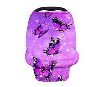 Jeiento Housse de siège de voiture pour bébé fille - Multi-usage - Couverture d'allaitement, de chariot, de chaise haute/de poussette, écharpe infini, auvent de siège de voiture