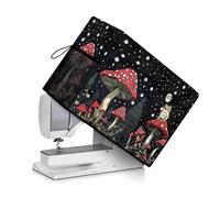 Jeiento Housse universelle pour machine à coudre avec poignée pour protéger votre machine à coudre, lavable en machine, Grenouille rouge étoilée nuit, Trousse de beauté