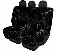 Jeiento Housses de siège de voiture pour homme et femme - Résistantes et élastiques - Antidérapantes - Pour la plupart des voitures, SUV, seau, banc, texture marbre, noir