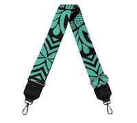 Jeiento Large sangle de sac à main, motif polynésien vert, sangle de rechange rétro pour sac à bandoulière, accessoires de décoration de sac à bandoulière