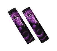 Jeiento Lot de 2 coussinets de ceinture de sécurité pour homme et femme Motif dragon Violet