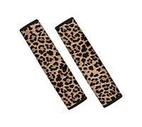 Jeiento Lot de 2 housses de ceinture de sécurité à motif léopard pour adultes et enfants, universelles, douces et sûres
