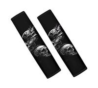 Jeiento Lot de 2 housses de ceinture de sécurité en néoprène pour homme et femme Motif tête de mort