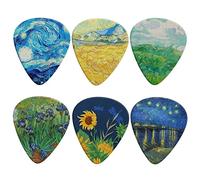 Jeiento Lot de 6 Médiateurs Triangulaires Classiques de 0,96 mm pour Guitare Acoustique, Électrique et Basse