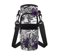Jeiento Plumeria Porte-bouteille d'eau de style tribal polynésien en acier inoxydable et plastique pour femme