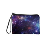 Jeiento Porte-monnaie bleu étoilé pour femme, Bourse Monnaie, Petite Trousse de Maquillage, Trousse de Maquillage Multifonctionnelle, Petite Pochette pour Sac à Main