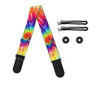 Jeiento Sangle de guitare avec sangle de réglage pour ranger les médiators de guitare, cadeau pour les amateurs de guitare, Tie-dye, M