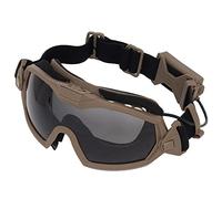 JEIMAI Lunettes Airsoft Anti buée Tactique Ventilateur Version Cooler Lunettes ajusteur Paintball Lunettes CS tir Chasse Ski Cyclism (Tan)