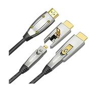 Jeirdus 6Mètres Câble Fibre Optique AOC HDMI 18 Gbps Haute Performance 4K60HZ, avec Petits connecteurs Micro et connecteurs HDMI Standards, routage Facile 6meters