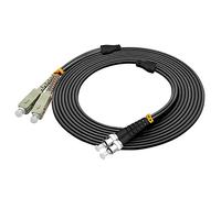 Jeirdus Câble de fibre optique multimode SC vers ST blindé Duplex 62,5/125 OM1 1 m SC-ST