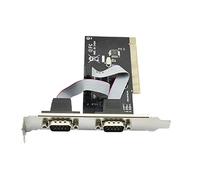 Jeirdus Carte d'extension PCI 2 ports série PCI vers industriel DB9 COM RS232 Convertisseur Contrôleur pour PC de bureau avec support bas