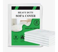 JeiYangYaa Lot de 2 housses de canapé en plastique transparentes, housses de canapé 3 places, housses de protection extra épaisses et résistantes aux animaux domestiques