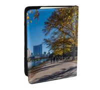 JEJEA Austin Texas Organiseur de voyage pour cartes de crédit Passeport BookPassport Portefeuille pour Voyage, Noir , Taille unique