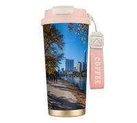 JEJEA Austin Texas Tasses isothermes en acier inoxydable à double paroi, tasse à café de voyage pour la maison et le bureau