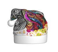 JEJEA Avantage du cerveau gauche et droit imprimé Gorros de Navidad pour adultes, chapeaux de Père Noël pour drôles, chapeaux de Noël fantaisie, pour fête de Noël