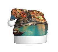 JEJEA Beaux bonnets de Père Noël pour adultes avec imprimé Gorros de Navidad pour les fêtes de Noël drôles et fantaisie