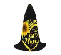 JEJEA Blessed To Be Called Nana - Imprimé tournesol pour Halloween, cosplay, fête de Noël, robe de magicien à capuche, cape d'Halloween, cape médiévale de la Renaissance