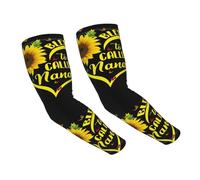 JEJEA Blessed To Be Called Nana Manchons de compression pour homme et femme Motif tournesol