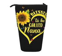 JEJEA Blessed to Be Called Nana Trousse télescopique multifonction avec imprimé tournesol, Noir , Taille unique, Organiseur de sac