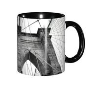 JEJEA Brooklyn Bridge Tasse en poterie de 325 ml, tasses à café en céramique élégantes avec coffret cadeau pour femme, 6 couleurs