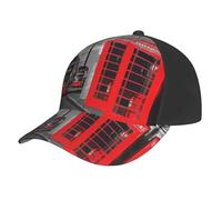 JEJEA Casquette de baseball réglable avec imprimé téléphone de Londres rétro pour femme, casquette légère pour homme pour course à pied, randonnée, noir, Noir , Taille unique