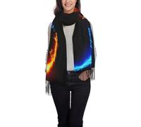 JEJEA Châle pashmina imprimé de dragons de feu et de glace pour femme pour robe de soirée, demoiselle d'honneur, mariage, écharpe douce d'hiver
