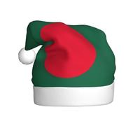 JEJEA Drapeau du Bangladesh imprimé Gorros De Navidad Para Adultos, Chapeaux de Père Noël pour drôles, chapeaux de Noël fantaisie, pour fête de Noël
