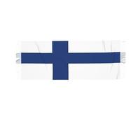 JEJEA Écharpe d'hiver douce et chaude avec imprimé drapeau finlandais en faux cachemire pour homme et femme