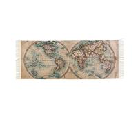 JEJEA Écharpe en faux cachemire avec pompons, motif carte du monde tachée, écharpe d'hiver douce et chaude, élégante pour homme et femme