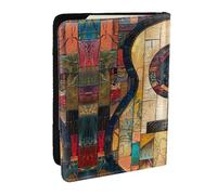 JEJEA Étui de voyage pour cartes de crédit, passeport, passeport, étui pour voyage, motif guitare, Noir , Taille unique