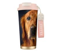 JEJEA Golden Retriever1 Tasse isotherme en acier inoxydable à double paroi pour la maison et le bureau