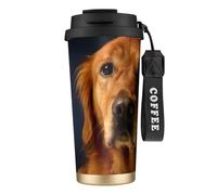 JEJEA Golden Retriever1 Tasse isotherme en acier inoxydable à double paroi pour la maison et le bureau