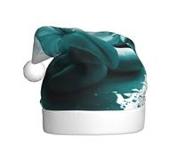 JEJEA Gorros De Navidad Para Adultos Sarcelle Imprimé Lys Chapeaux de Père Noël pour Drôles, Nouveautés Chapeaux de Noël pour Fête de Noël