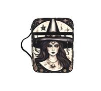 JEJEA Grand étui de rangement pour la Bible avec poche zippée et poignée - Imprimé bohème - Sorcellerie magique - Pour femme