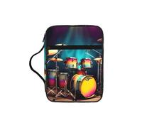 JEJEA Grande housse de bible imprimée cool pour femme, sac de rangement pour bible avec poche zippée et poignée