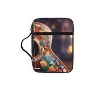 JEJEA Grande housse de bible imprimée de fleurs pour femme, sac de rangement avec poche zippée et poignée